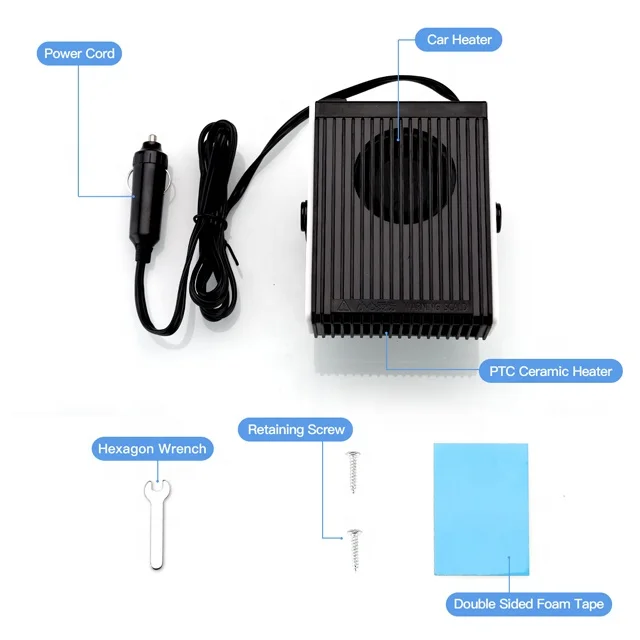 Hot Sale 2 In 1 Auto Car Portable Heater And Fan Car Auto Heater Fan