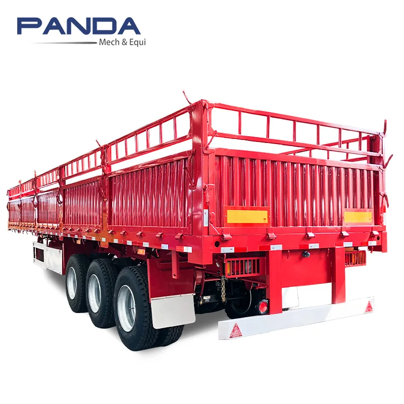 Heavy Duty Flatbed Trailer 3 Axle 40feet Flat Bed Semi Truck Trailer Load Capacity For Sale In
