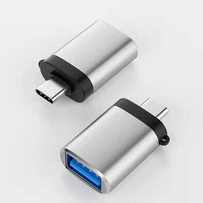 Usb Female Key Chain Aluminum Alloy Otg Usb Female 3.0 To Usb 3.1 Type-c Male Charge Data ...