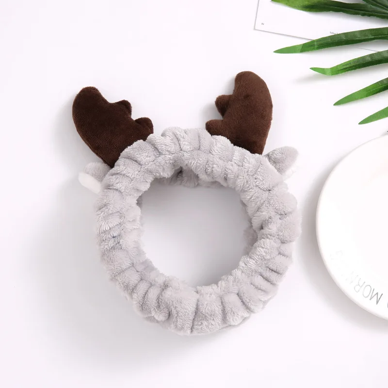 Tik Tok Hot Women Hair Band For Washing Face Plush Deer Design Head