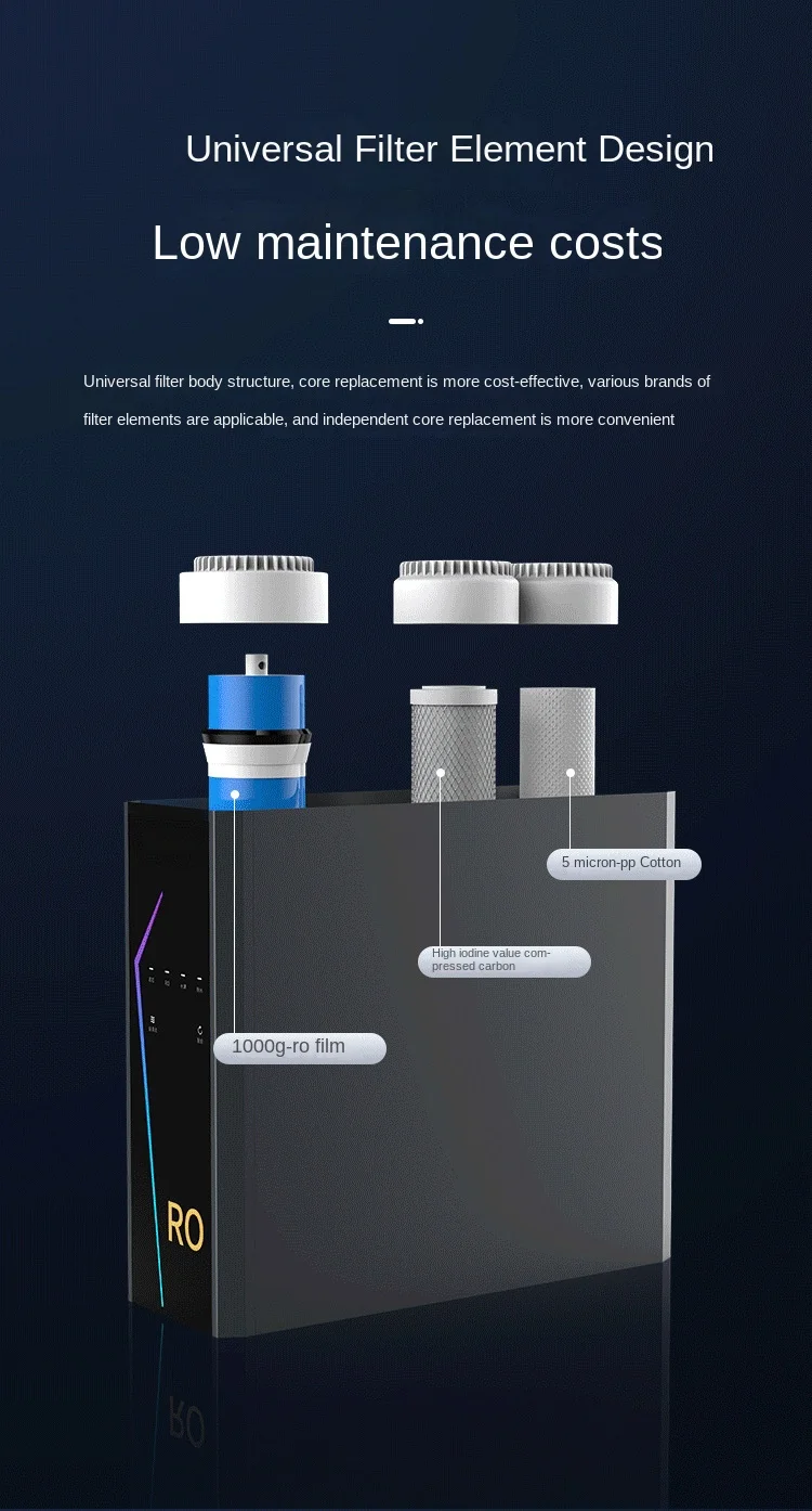 Direct Household RO Reverse Osmosis Water Filter System Large Flow Non-Barrel Kitchen Tap Water Purifier Descaling Filter Water