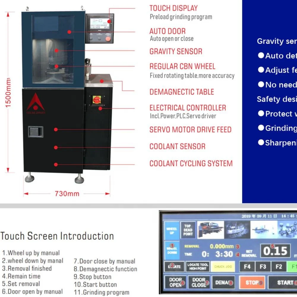 Auto Cnc Punch Press Turret Tooling Punch Die Grinder Sharpener F6