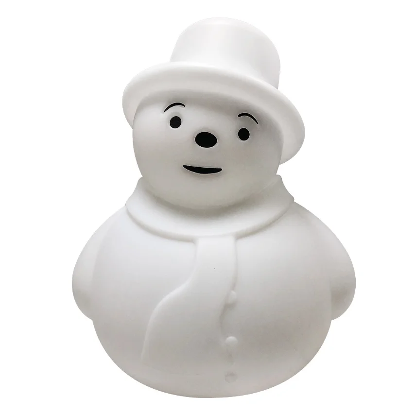 Christmas Gift Color Rechargeable Cute Children Snowman Silicone Kids Nursery Nightlight Lamp Baby Led Night Light For Kids