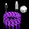 Premium Led Flowing Light Glow In Dark Micro usb Cable Charge and Sync Cords For iPhone/Huawei/all Smart Phone