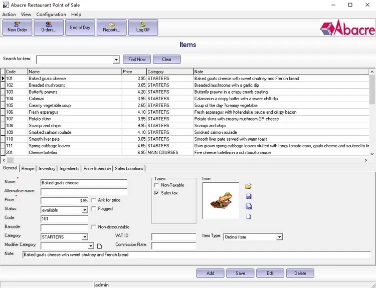 Restaurant Catering Management Software Abacre Restaurant Point of ...