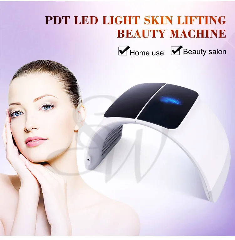 2019 newest professional Fold portable 7color led pdt ance Treatment light therapy machine home use