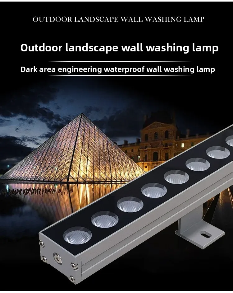 product high quality dmx hotel exterior led linear lights ip65 aluminum body wall washer for building and landscaping-0