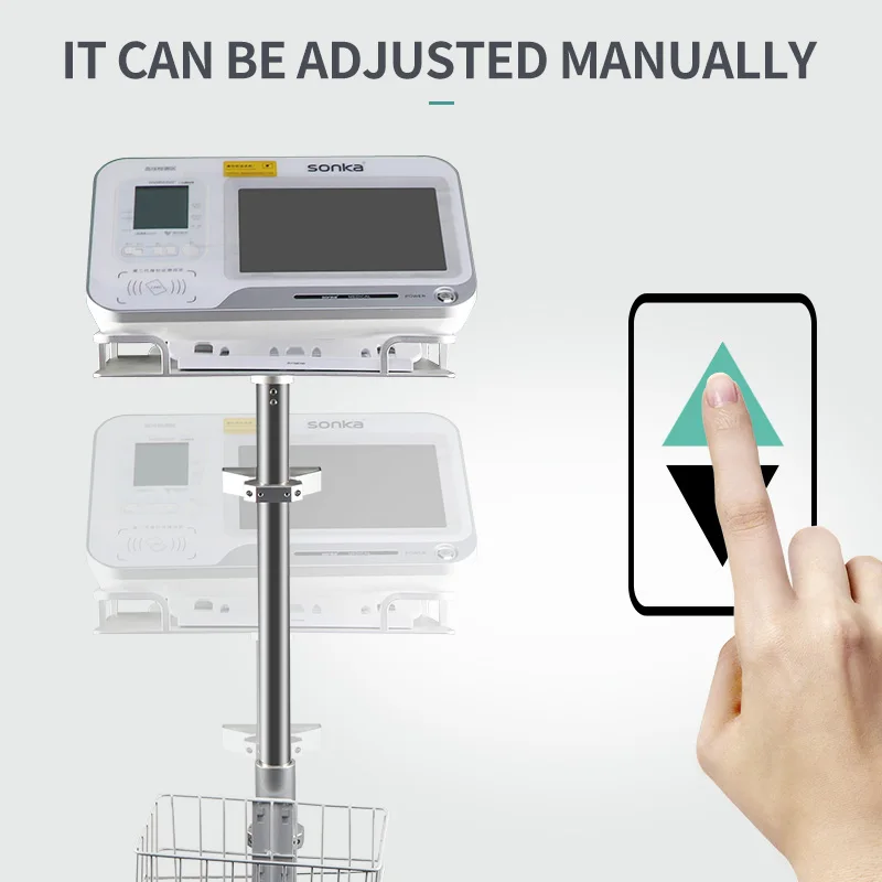 product hospital medical stainless steel monitoring instrument trolley for ecg ultrasound cart-64