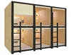 Durable steel fashion capsule bunk bed double decker space bunk bed with curtain for hotel youth hostel and army