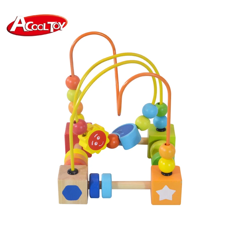 Wooden Toys Puzzle Game,Wooden Bead Maze Game,Exercise Baby's Finger