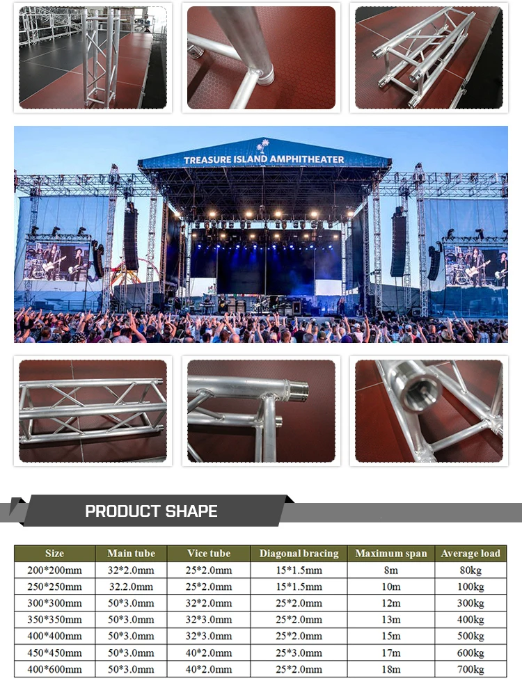 Aluminum Studio Stage Truss Speaker Stand Dj Light Lift Tower Truss