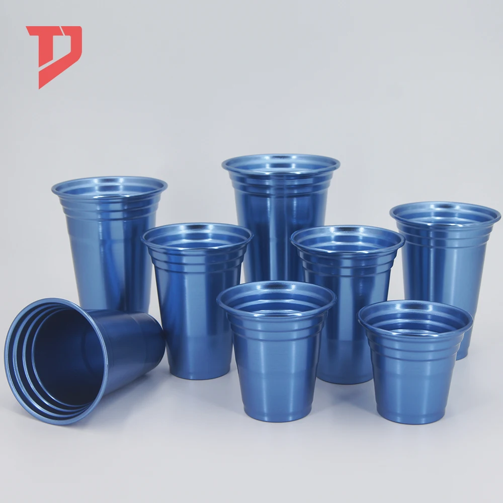 Custom Color Promotional Party Aluminum Drinking Cup Beer Metal Tumbler