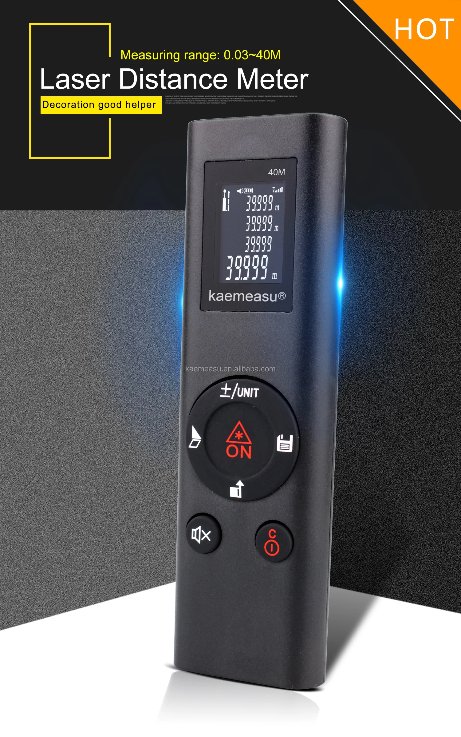 Mini Handheld Usb Rechargeable Laser Distance Meter High Precision