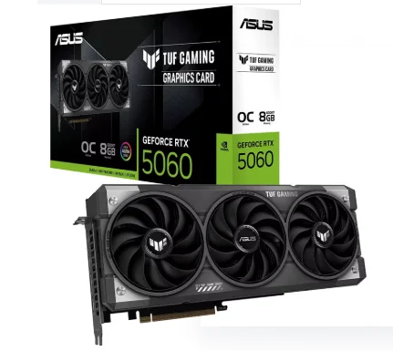 RTX 5060 and RX 7600 XT side-by-side on a motherboard