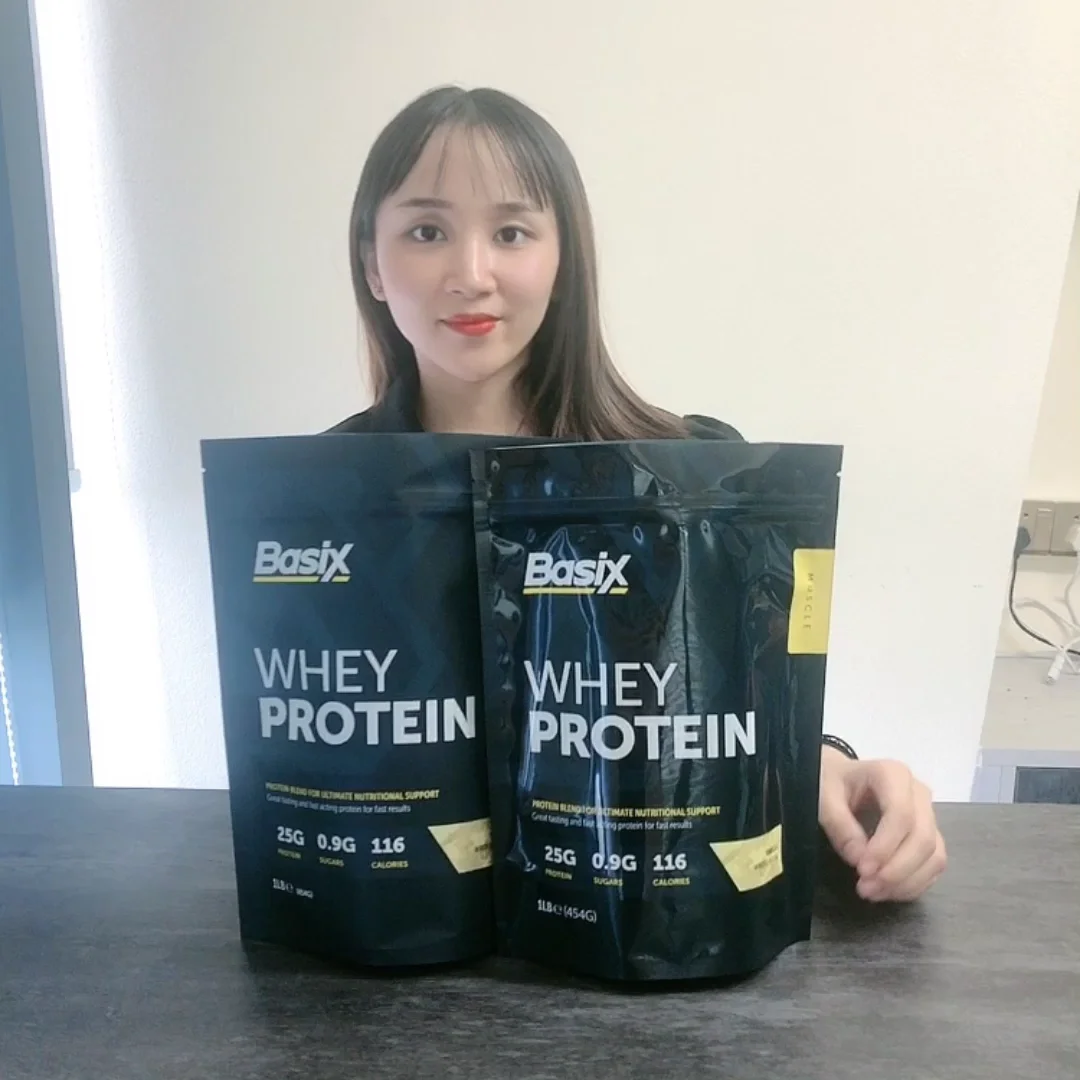 1lb 454grams Waterproof Aluminum Foil Whey Protein Powder Packaging