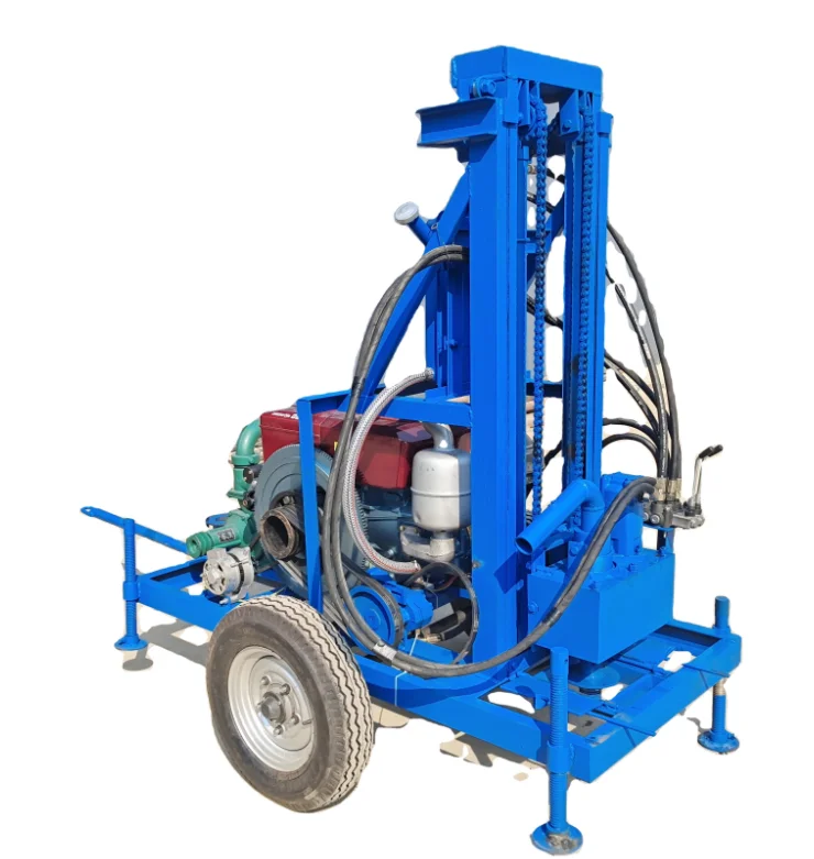 150m Deep Portable Diesel Hydraulic Water Well Rotary Drilling Rig