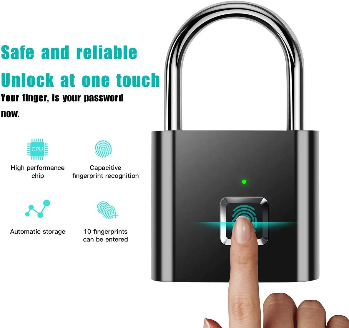 fingerprint smart padlock