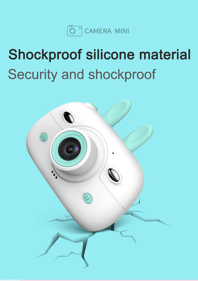 Cute A3 Kids Camera Toys 2.4 inches Digital Kids Camera Front Camera 800w Pixels Double-flashlight Support 32G