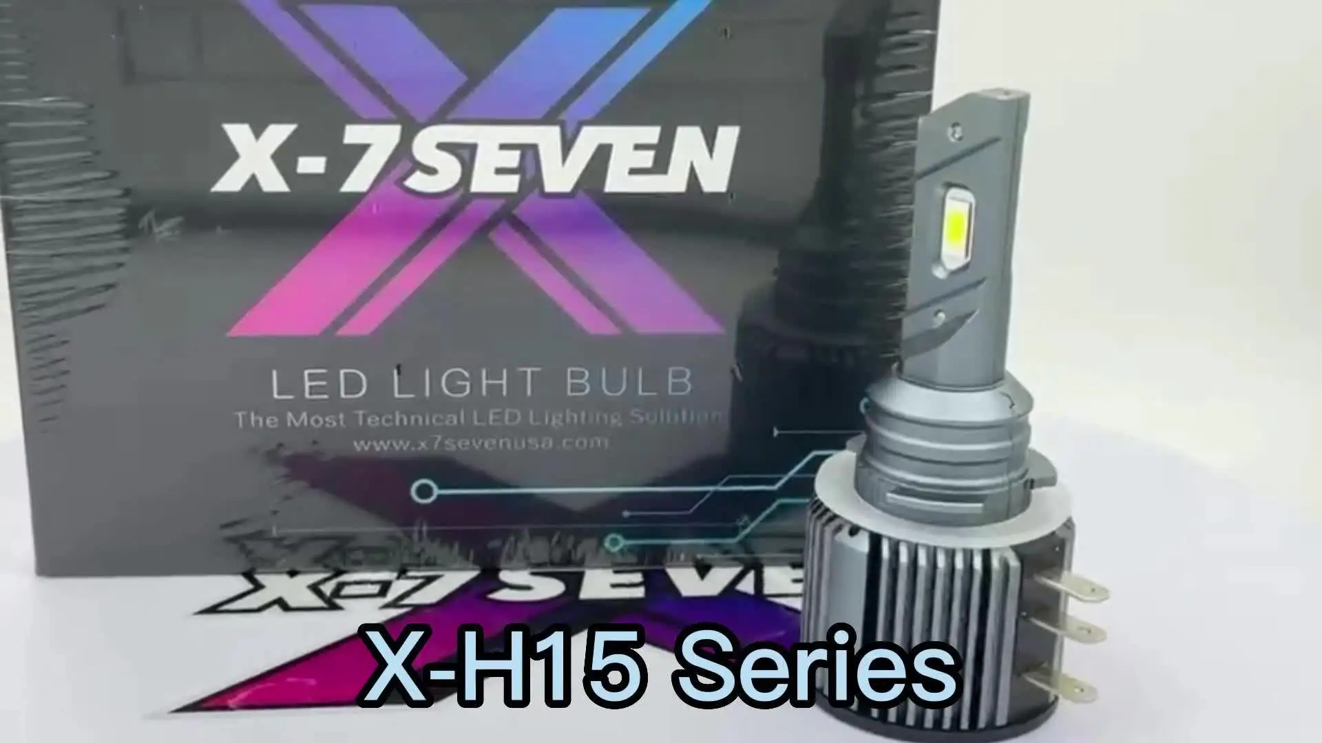 X-7SEVEN Super Bright 65W Car Led Light H15 Bulb 6500LM DRL Auto
