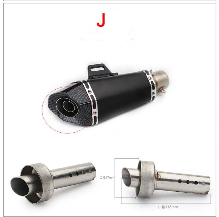 Moto 50.8mm 60mm Motorbike Universal Front Catalyst Db Killer Removable