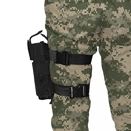 战术枪皮套大腿下降腿袋腰带交叉军事手枪杂志袋户外狩猎摩托车