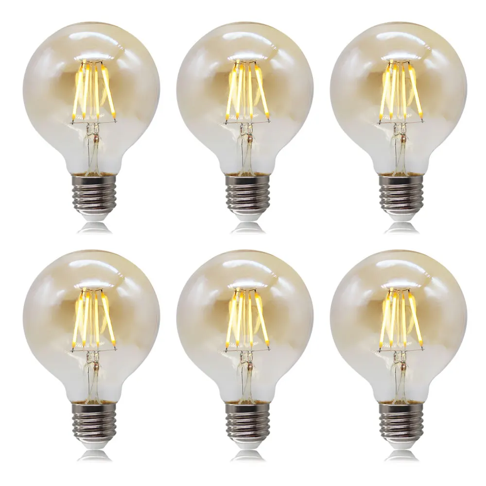 2W 4W 6W 8W Clear Antiquated Led soft filament bulb With CE Approved