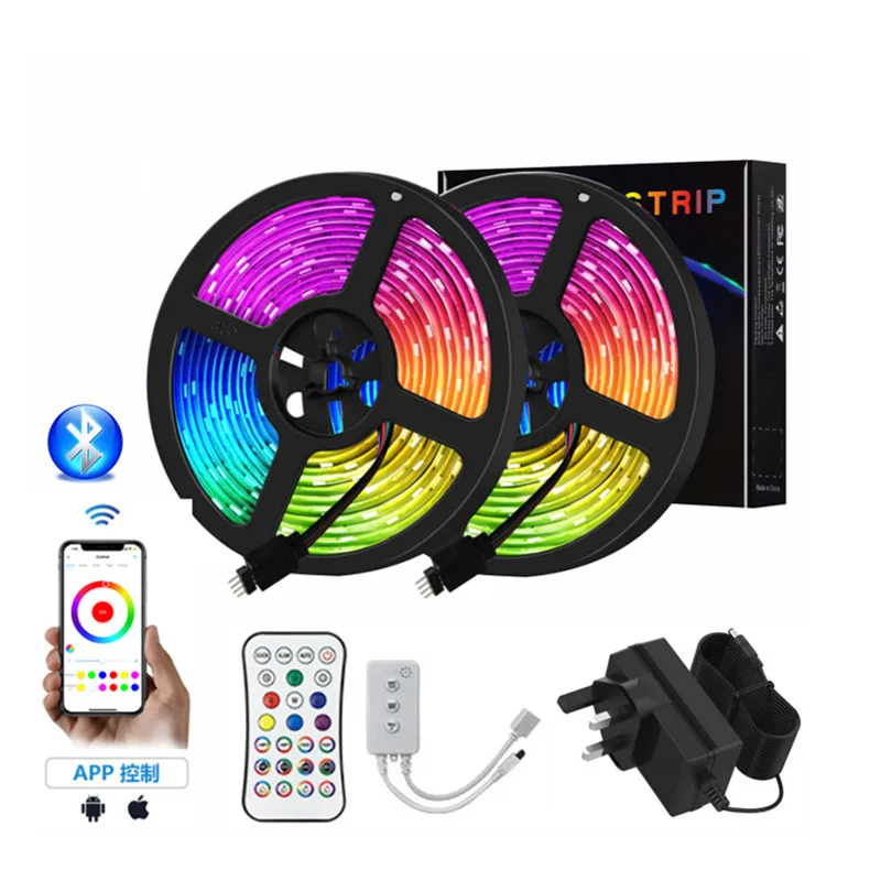 Super Bright 5050RGB 12V Color Changing Led Strip Lights With 25 Keys RF Remote Controller For Room Bluetooth