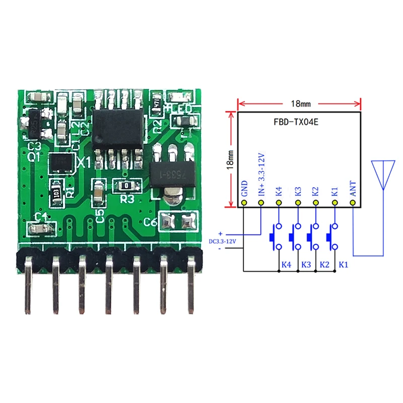 433mhz Rf Transmitter And Receiver Wireless Rf Transmitter And Receiver