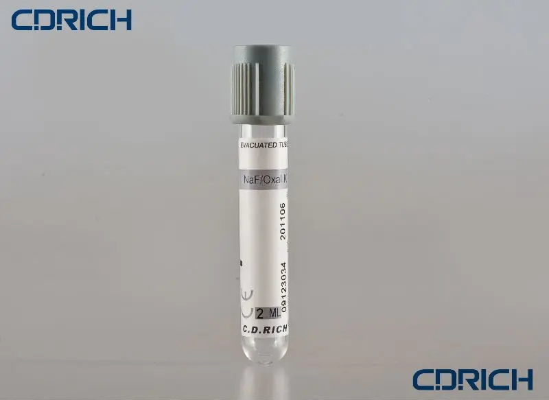 Sodium Fluoride & Potassium Oxalate tube with grey cap