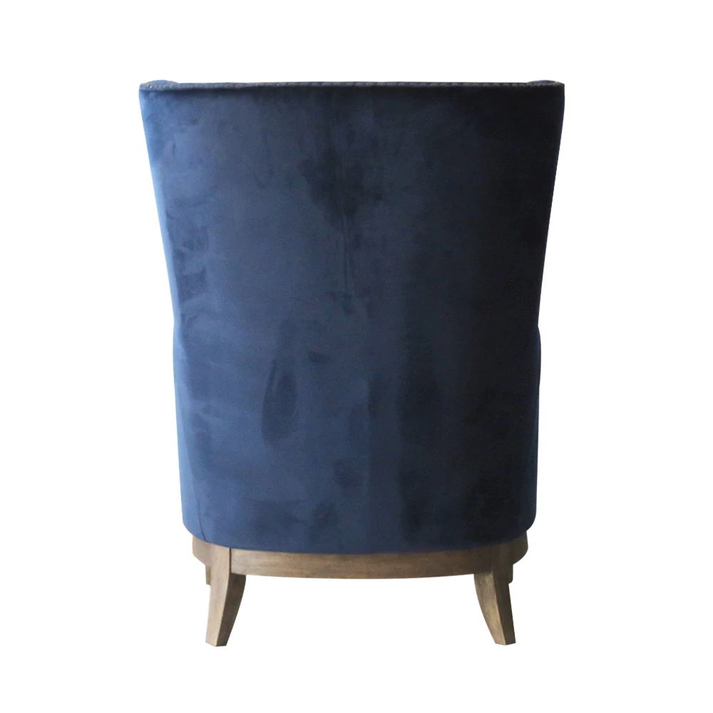 Modern High Wingback Upholstery Fabric Rivet High Back Chair For Living