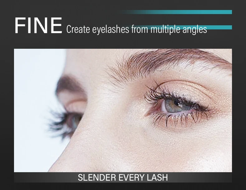 QIC curling fine mascara waterproof long lasting mini down eyelash mascara skinny micro-cara 2.5mm thin brush Q819
