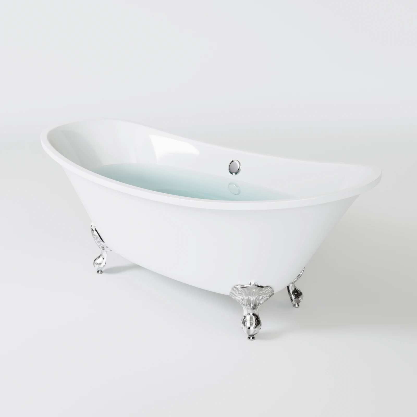 热卖新设计白色豪华人造树脂石独立式浴缸