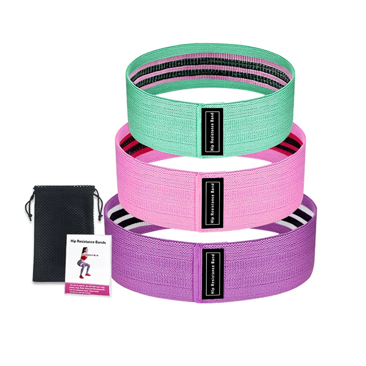 

Booty Resistance Bands,2 Pieces, Green, pink, purple