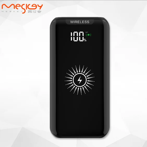 10000mAh PD QC3.0 power bank wireless charger, LCD indicator, dual USB / Type-C output and Micro-USB / Type-C input, LED light - ANKUX.COM
