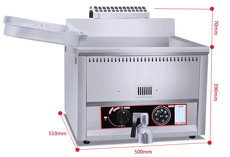 Commerical 17L large capacity chicken/chip/potato gas deep fryer machine
