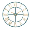 115cm 45" Diameter Oversized big Analog Decorative Metal Roman Numeral Open face Skeleton Silent Non-ticking Wall Clock