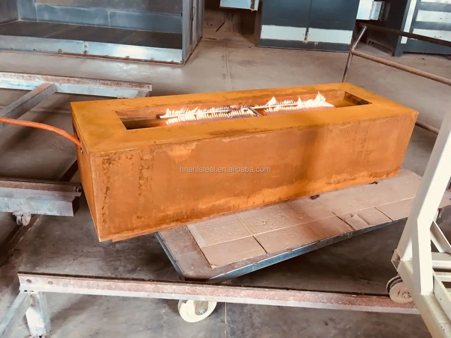 Metal Firepit Backyard Patio Garden Rectangular Fire Pit - Buy ...