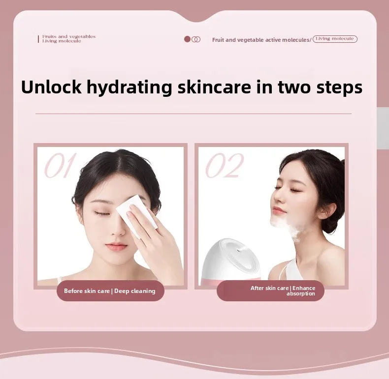 Portable hydrating facial steamer