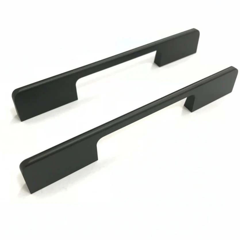 Aluminum Black T Bar Handle Modern Kitchen Furniture 96mm