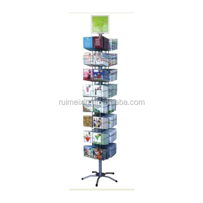 6 Tiers Floor Spinning Napkins Display Rack For Disposable Tableware