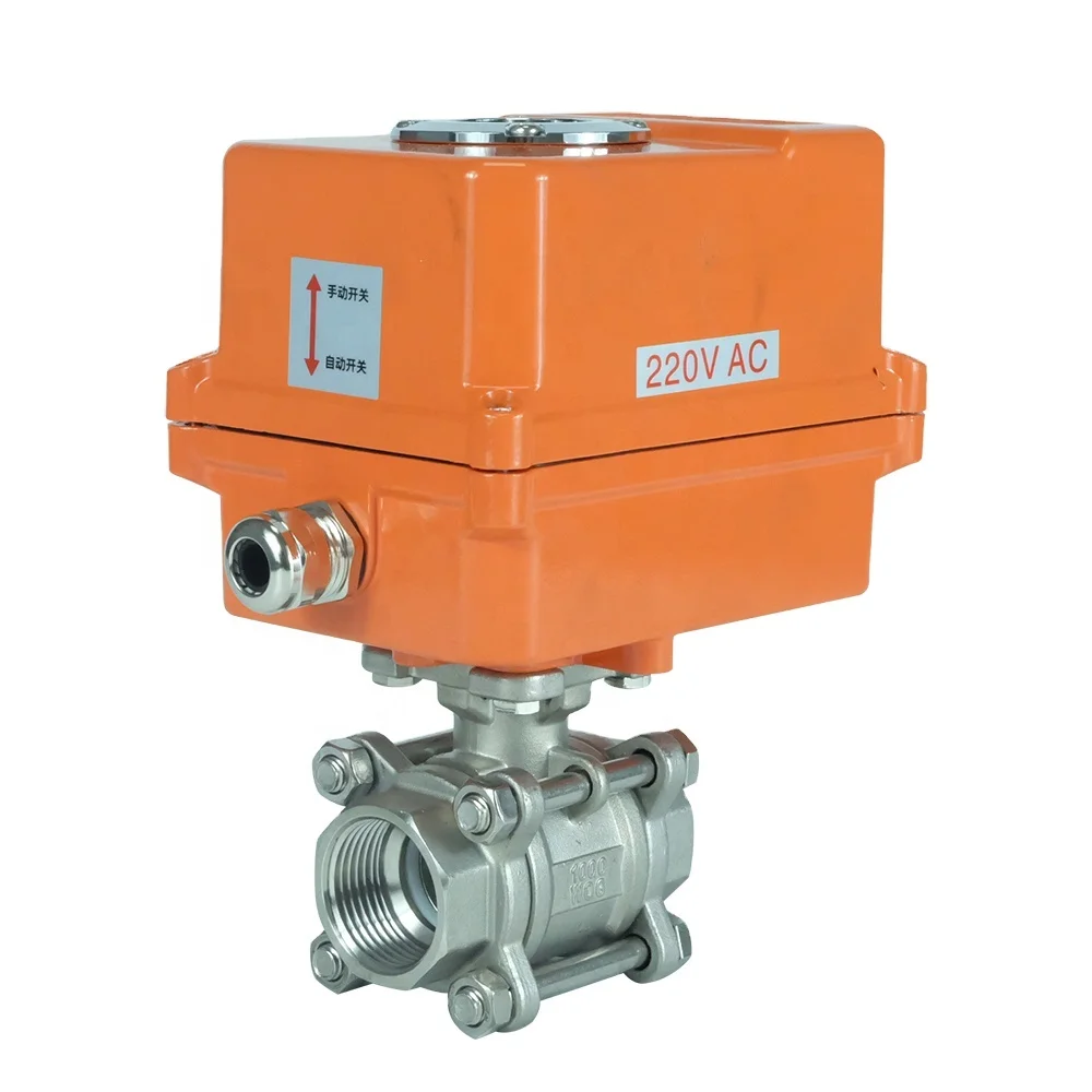 Dkv Mini Electrical Actuator Ball Valve Motorized Type 2 Way 3pc