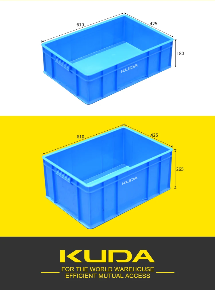 Storage Kuuda KUDA 500-250A-SLZZX Plastic Turnover Box Heavy Duty Stackable Storage ...