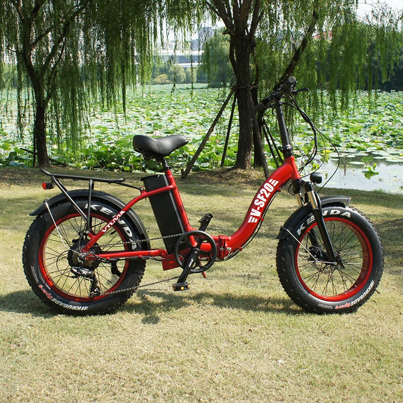 Us & Eu In Stock Folding Step Through Electric Bicycle 20 Inch Fat Tire ...