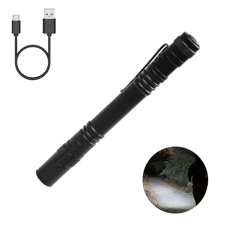 USB-C 400 Lumens Rechargeable Pen Light Flashlight IP65