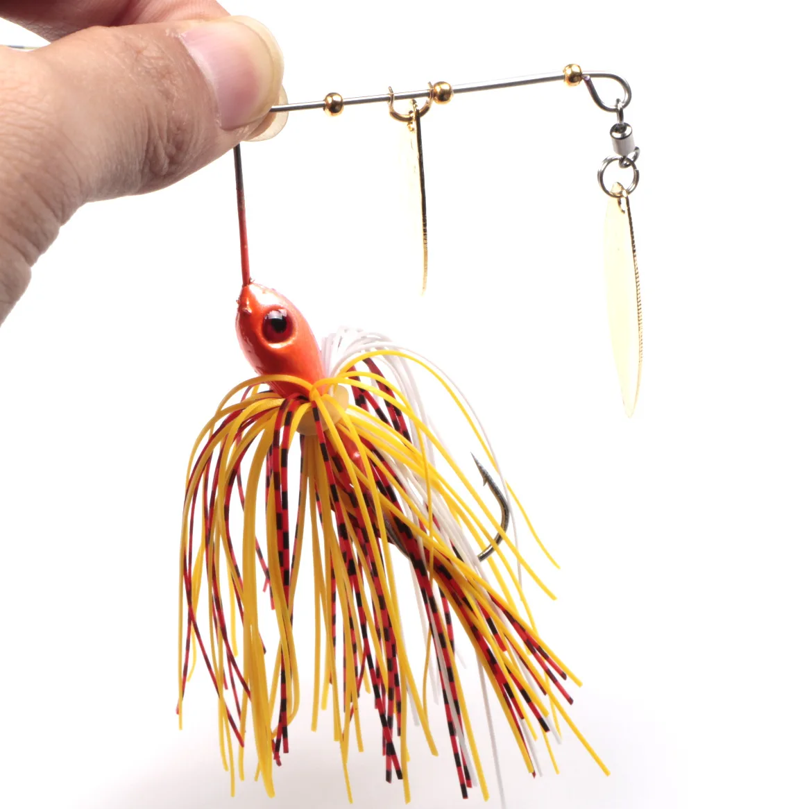 Blades Saltwater Tungsten Jig Head 16g Skirt Rotating Sequins Metal Spoon Fish Lure Spinner