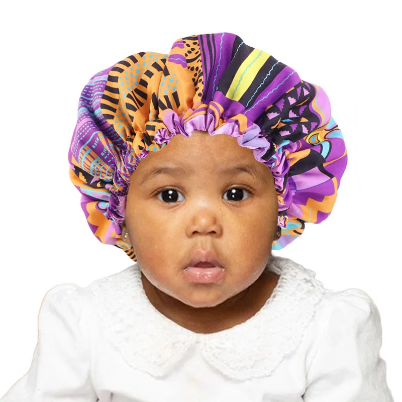2021 African Style Children's Silk African Ankara Print Braid