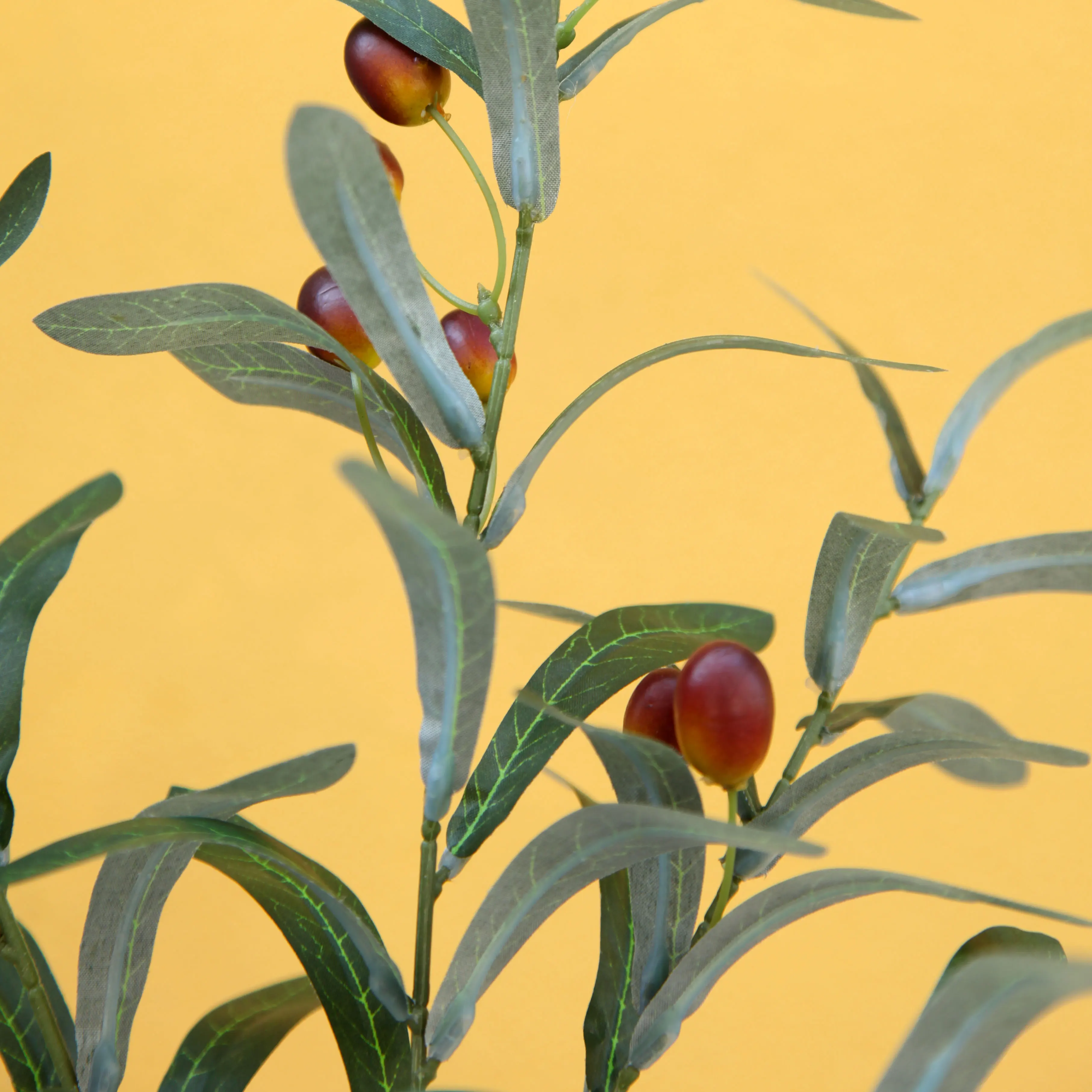 Tcf Green Artificial Olive Leaves Faux Greenery Stem 76cm Plants