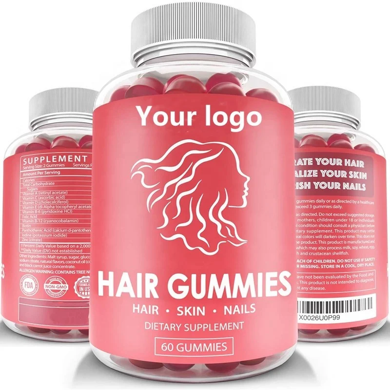 Private Label Hair Growth Gummies Improve Nail Growth Good For Skin