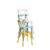 Hot Sale New Arrivals Industrial Metal Wedding Banquet Chair Stackable Dining X Cross Back Stacking Chair