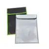 Lockable Zipper Non-Itchy Silicone Coated Strong Double Layer Fireproof Document Bags for Protecting Document Money Certificates